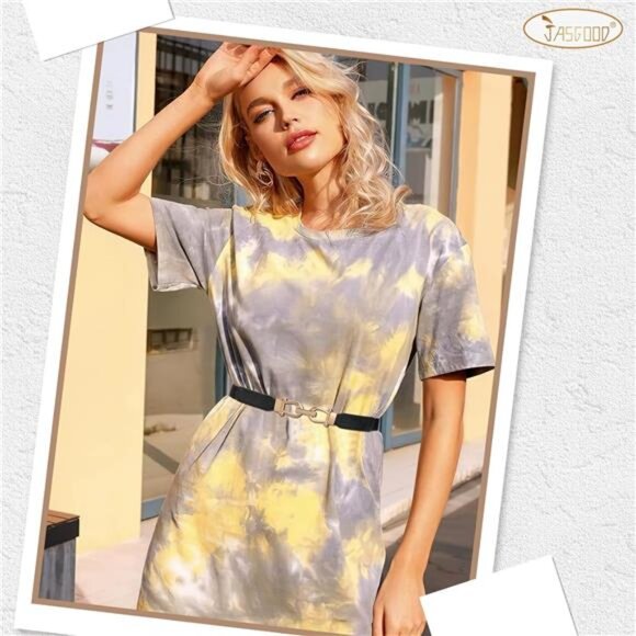 2 Women Stretchy Waist Belt Retro Elastic Skinny Belt for Ladies with main image 6